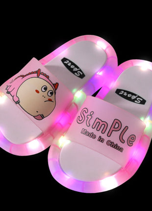 Children's Glowing Cartoon Dinosaur Slippers