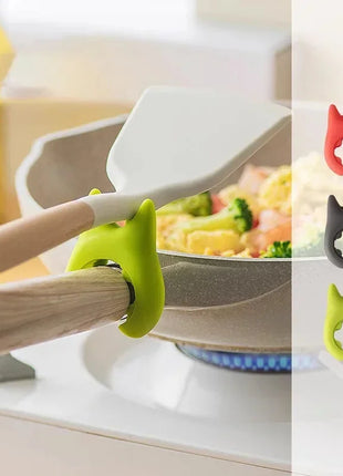 Multifunctional Spatula Holder Silicone Anti-overflow Spoon Holder Cooking Pot Anti-scalding Clip Kitchen Gadgets