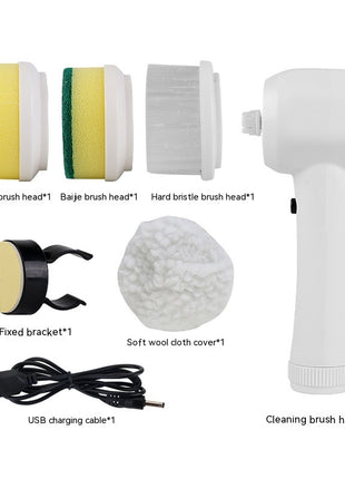 Electric Cleaning Brush 4 In 1 Spinning Scrubber Handheld Electric Cordless Cleaning Brush Portable