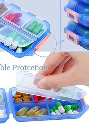 Travel Pill Case – 10-Compartment Vitamin & Medicine Storage Box