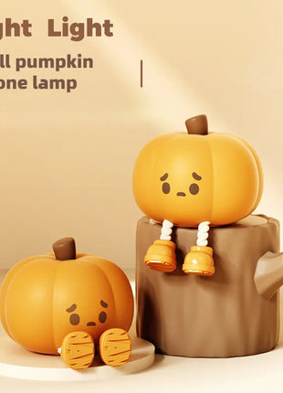 Home Decor Halloween Pumpkin Night Light Cute Soft Silicone Lamp Touch  Dimmable Rechargeable Bedside Decor Light Kids Gifts Halloween Decorations