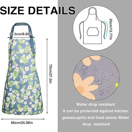 Printed Halter Neck Kitchen Apron with Stain Protection