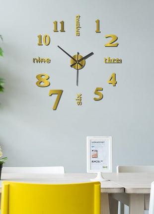 3D Wall Decal Decorative Clock -  acrylic material