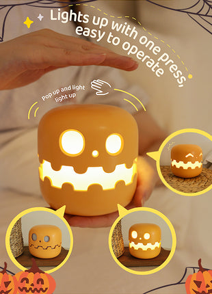 Pumpkin Lamp Bedside Halloween Funny Decoration Ambience Light For Bedrooms Living Room Decoration Kids Birthday Gift Halloween Decorations