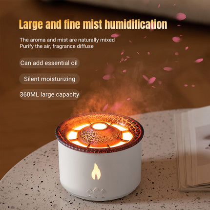 LavaGlow™ Ultrasonic Volcano Flame Aromatherapy Humidifier