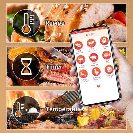 Wireless Digital Oven Thermometer for Accurate Cooking