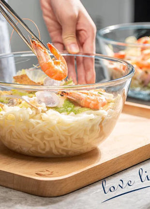 Transparent Glass Large Salad Bowl – Elegant & Versatile Dining