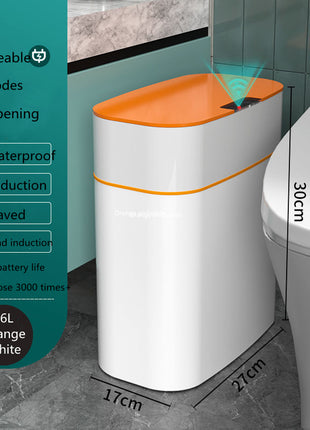 Smart Trash Can With Lid For Bedroom And Living Room Kitchen Storage Box Trash Can Induction Small Car Box Automatic Smart Dustbin Smart Trash Bin