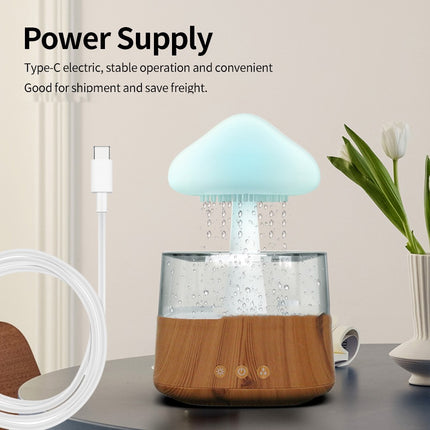 Ultrasonic Atomizing Cloud And Rain Humidifier Wood Grain