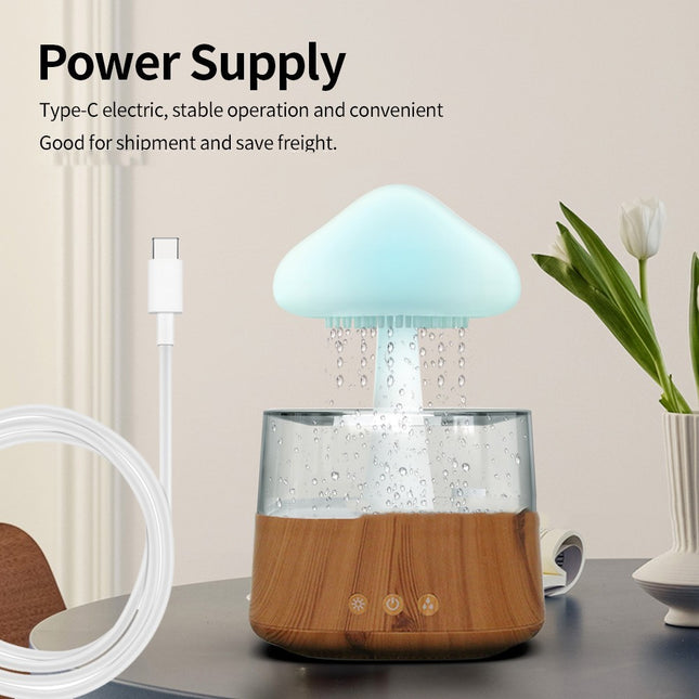 Ultrasonic Atomizing Cloud And Rain Humidifier Wood Grain