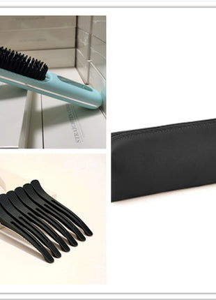 2 In 1 Straight Hair Comb Wireless Hair Straightener Brush Hair Fast Heating Portable Hot Curler USB Charging