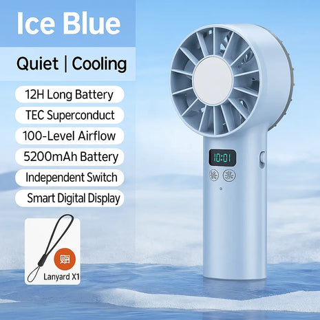 Portable USB Rechargeable Handheld Fan