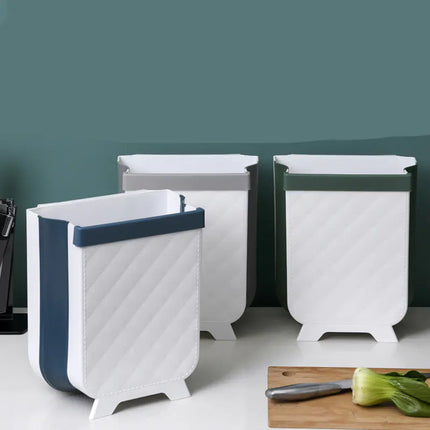 Foldable Wall-Mounted Kitchen Trash Bin for Home Use