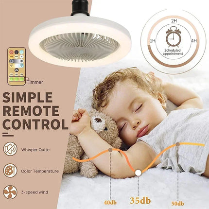 Cool Breeze Ceiling Fan Light — Soft Glow Bedside Light