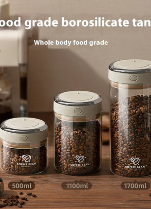 Vacuum-Sealed Coffee Bean Storage Canister