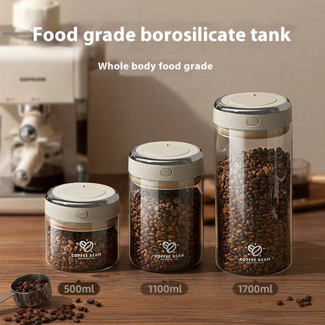 Vacuum-Sealed Coffee Bean Storage Canister