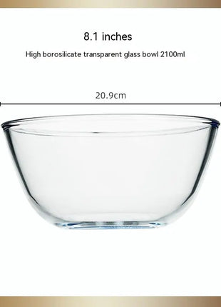 Transparent Glass Large Salad Bowl – Elegant & Versatile Dining