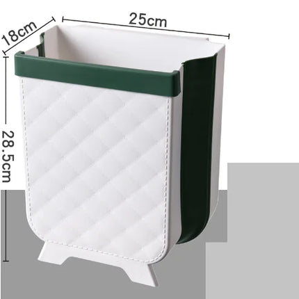 Foldable Wall-Mounted Kitchen Trash Bin for Home Use