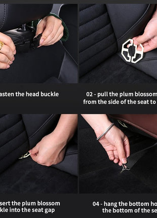 Car Back Seat Leather Organizer Storage Bag with Foldable Table