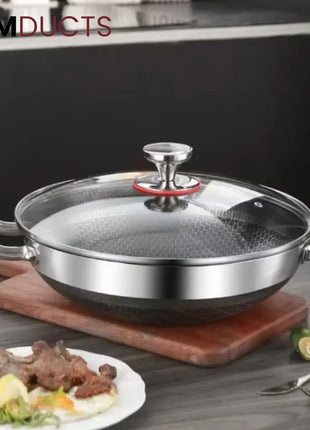 Non-Stick Stainless Steel Honeycomb Frying Pan