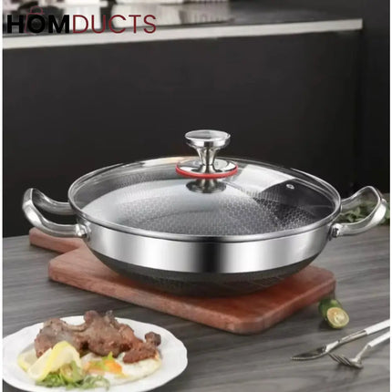 Stainless Steel Honeycomb Non-Stick Frying Pan