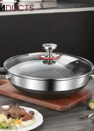 Non-Stick Stainless Steel Honeycomb Frying Pan