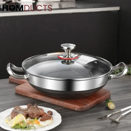 Stainless Steel Honeycomb Non-Stick Frying Pan