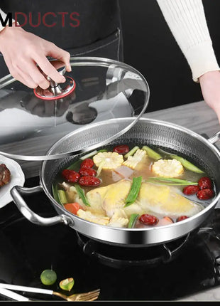 Non-Stick Stainless Steel Honeycomb Frying Pan