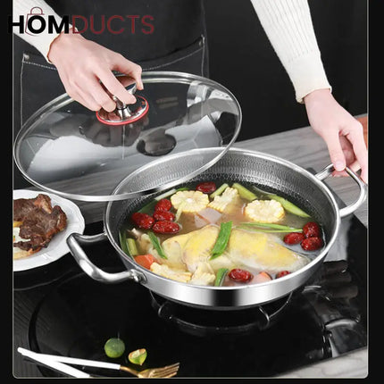 Stainless Steel Honeycomb Non-Stick Frying Pan