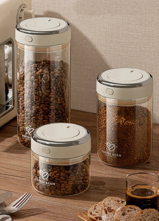 Vacuum-Sealed Coffee Bean Storage Canister
